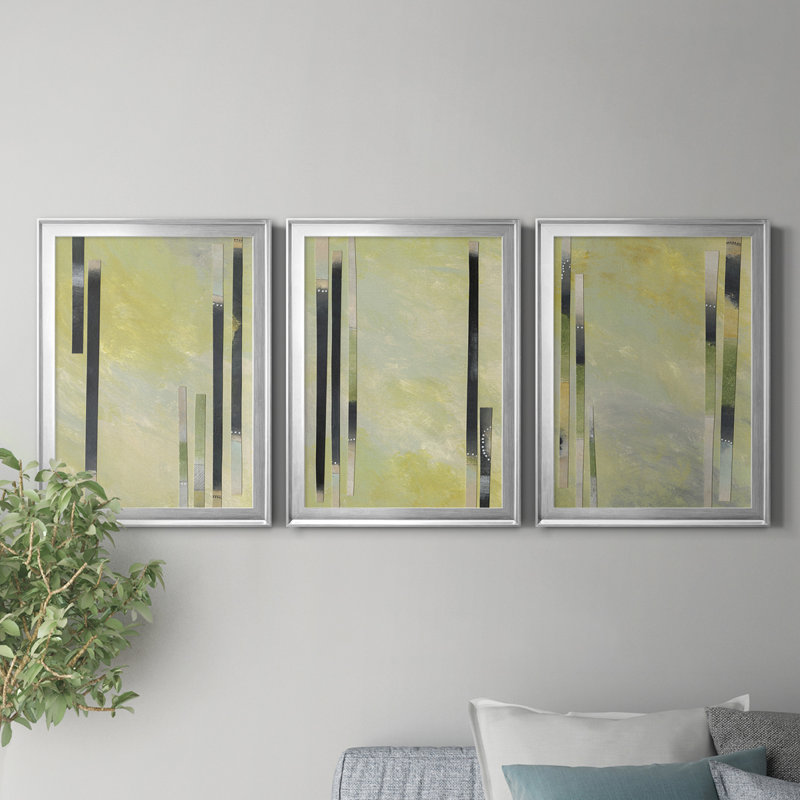 Neutral Assemblage I, reproduction encadrée de qualité supérieure - prête à être accrochée, H 36,5 po x l 79,5 po x P 1 po