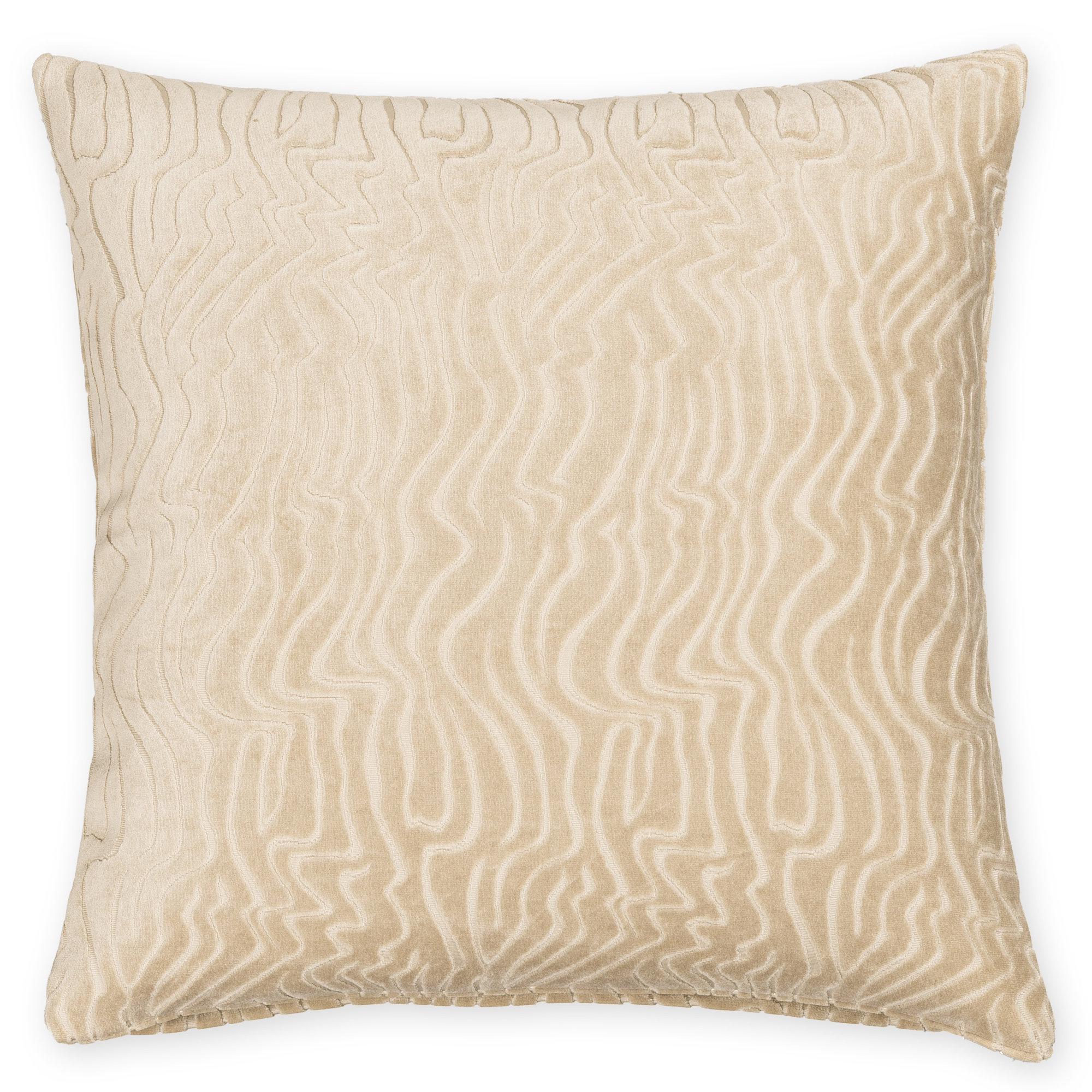 Prudence Cream 20" x 20" Throw Pillow, Polyester, Square 30", Brown
