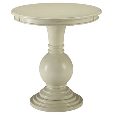 Table d'appoint moderne blanche antique avec piédestal pour chambre à coucher