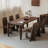 Solid Wood Elm Wood brown Dining Table-108051584