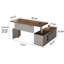 Bureau de direction électrique moderne en L à hauteur réglable de luxe Modern Light-2332040-2332054