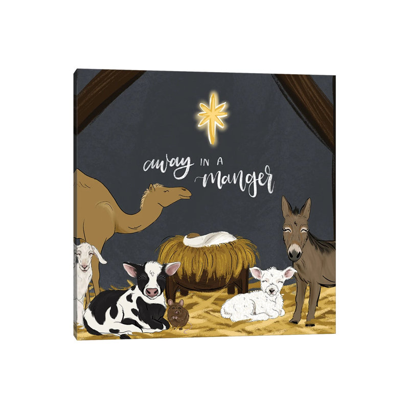 Manger Friends by Katie Bryant - Wrapped Canvas Gallery-Wrapped Canvas Giclée, 93.98 cm H x 93.98 cm W x 1.91 cm D