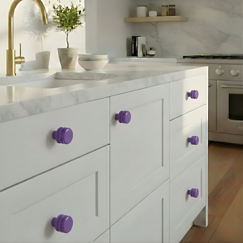 ROUS Hardware Mid-Century Modern Honey Comb Knob, Royal (Purple)