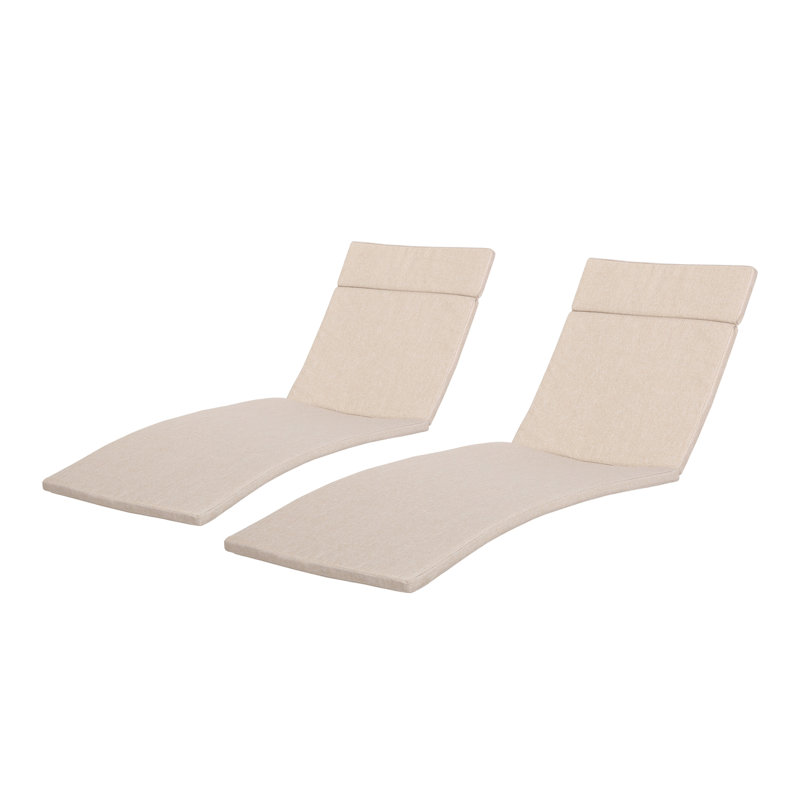 Cara IndoorOutdoor Chaise Lounge Cushion, Textured Beige