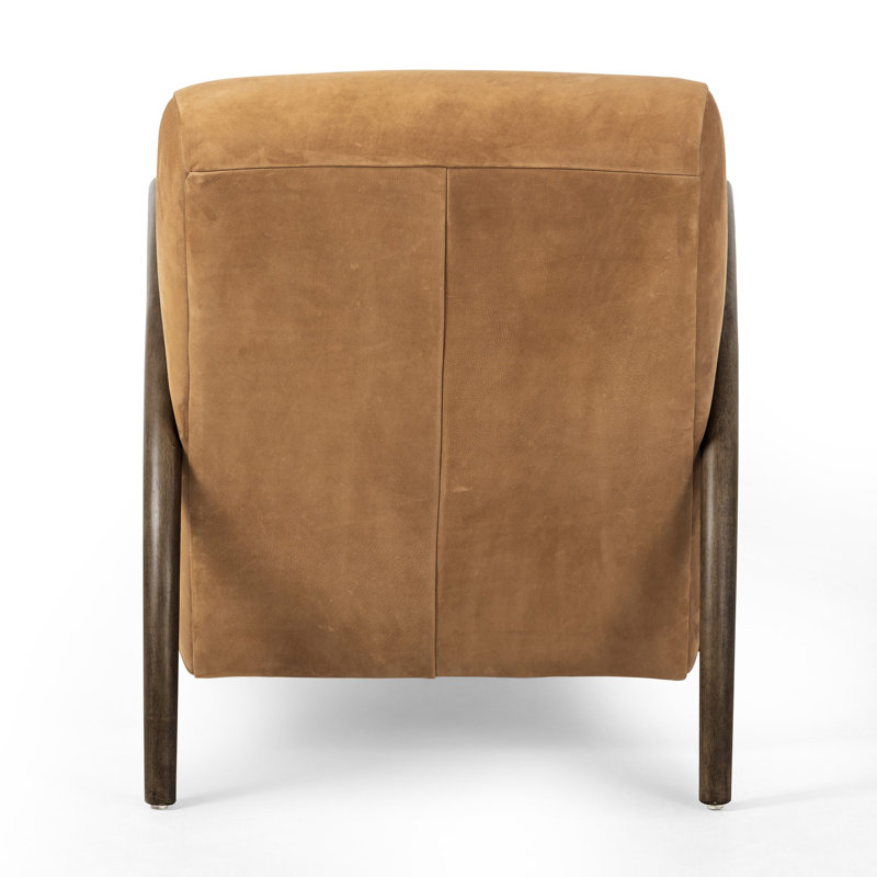 Sandro Leather Armchair, Nubuck Cognac Genuine Leather