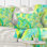 Vibrant Green Fractal Flower Design - Abstract Printed Pillow