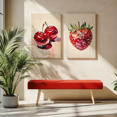 Ensemble de 2 cerises disco et fraises