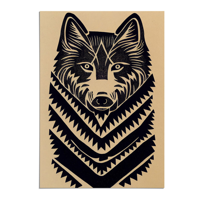 Wolf In Abstract No.2 - Wall Art, 29.7cm H x 21cm W, Paper, No Matte