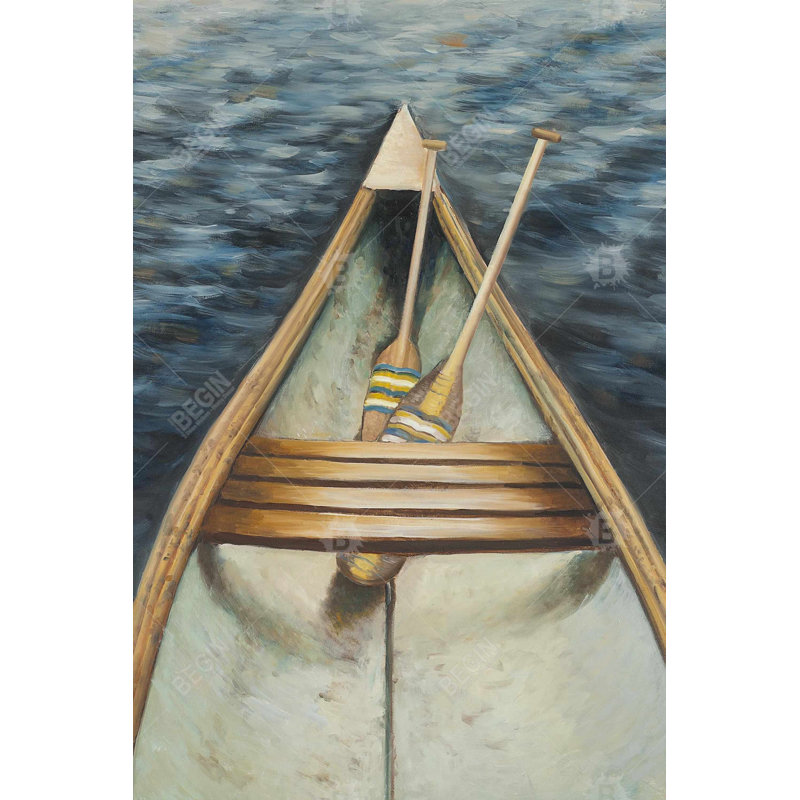 «Canoeing On The Lake» sur toile