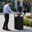 Commercial Outdoor Trash Can with Locking Lid - 13.5 Gallon