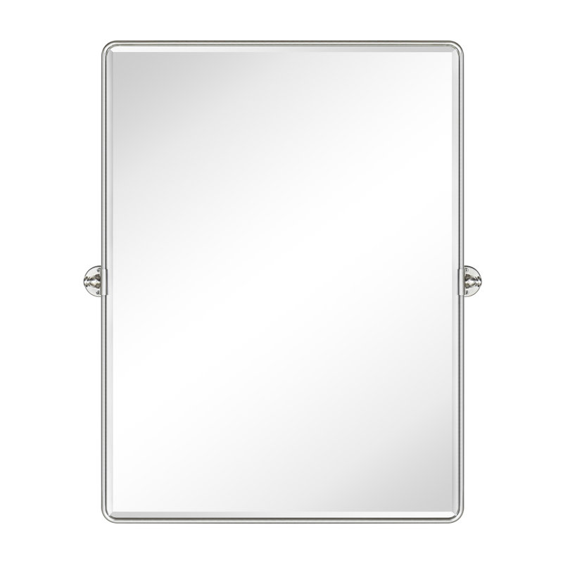 Miroir mural de salle de bain Woodvale, Nickel brossé, 40 po x 30 po