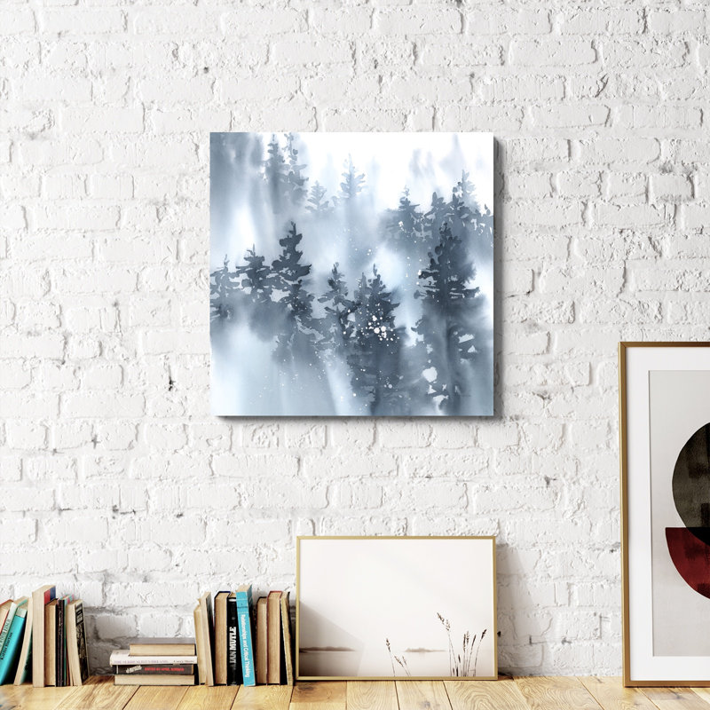 «Misty Forest I» par Katrina Pete, reproduction d'art sur toile tendue, H 30 po x l 30 po