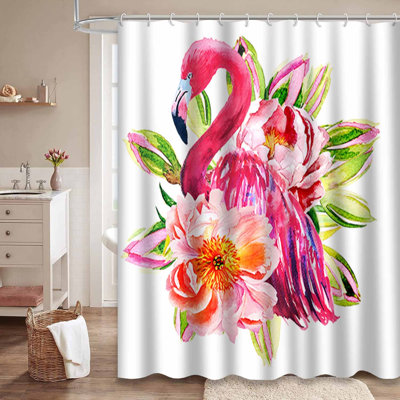 Fleurs de flamants roses exotiques avec 12 crochets