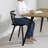 Flam Rectangular Dining Table with Metal Legs-94374874