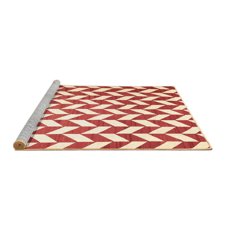 Tapis contemporains brun lavable à la machine 548, Carré 7 pi