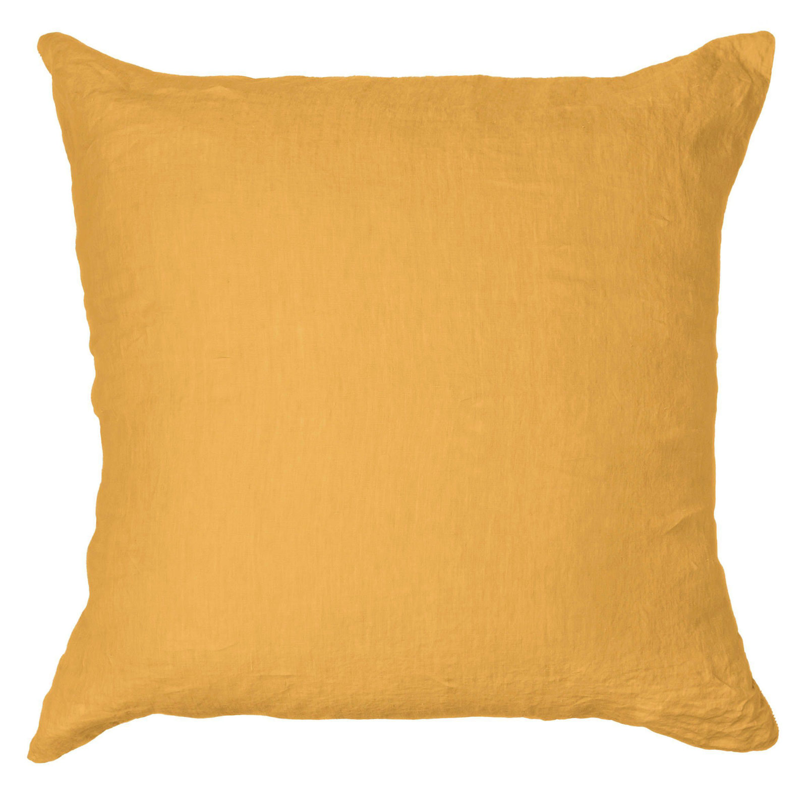 100% French Linen Pillow Sham, Honey, Square 26", Pillow Cover Only - No Insert