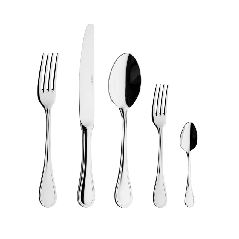 Ensemble de couverts 5 pièces en acier inoxydable 18/10 Verlaine, service pour 1 personne