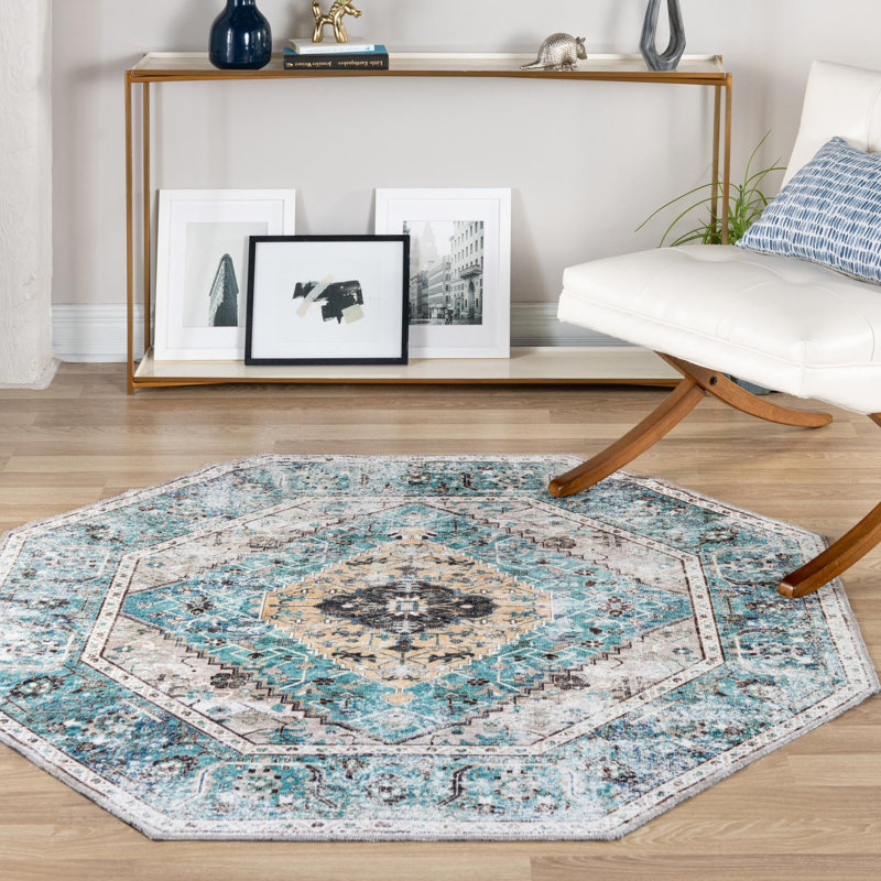 Oriello Oriental Indoor Rug, Octagon 5'