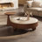 Brown Solid + Manufactured Wood Round Coffee Table