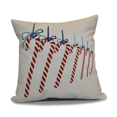 Candy Canes Square Pillow Cover & Insert