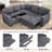 L-Shaped Sectional Sofa Bed With Pull-Out Bed & Storage, 5-Seat Sleeper Couch With Usb Charging, Convertible Design For Living Room, Apartment, Corduroy Fabric, Grey-1332266732