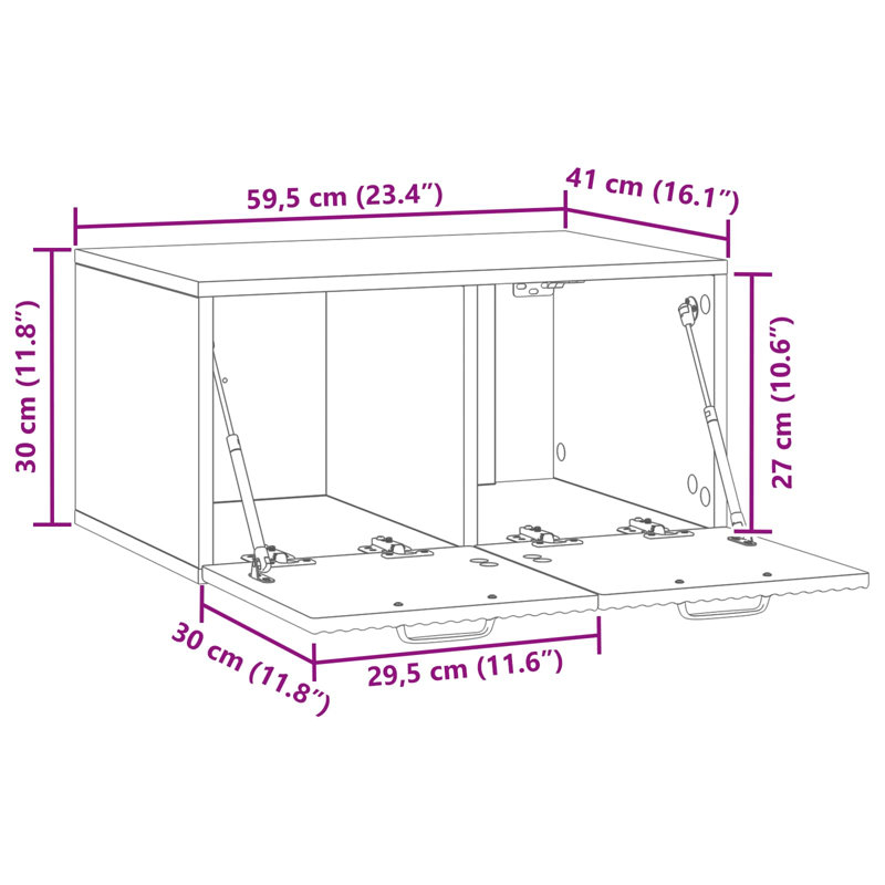 TV Stand, 11.81cm H x 23.43cm L x 16.14cm W