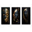 Ensemble de 3 décorations murales célestes en or et en noir-170113433