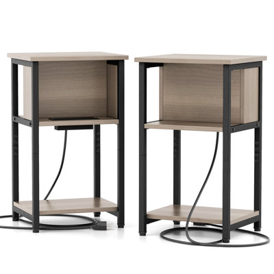Casidee 12'' W Metal Nightstand