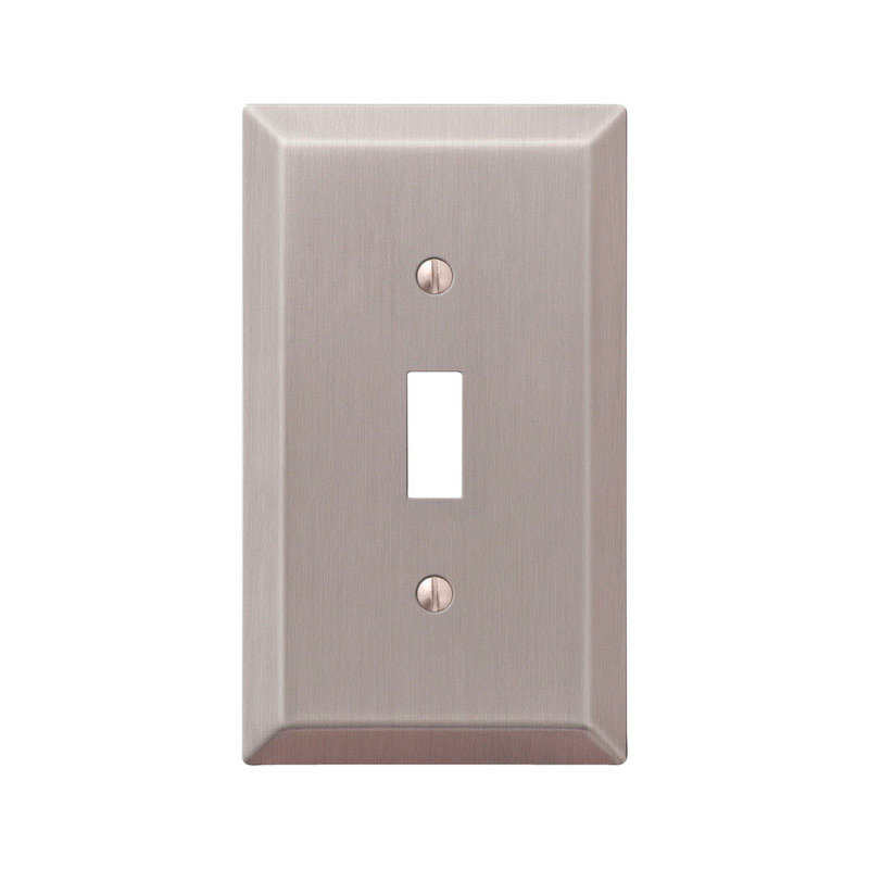 Plaque murale d'interrupteur à bascule Tindal 1-Gang, H 7,5 po x l 3,9 po x P 0,3 po, Nickel brossé