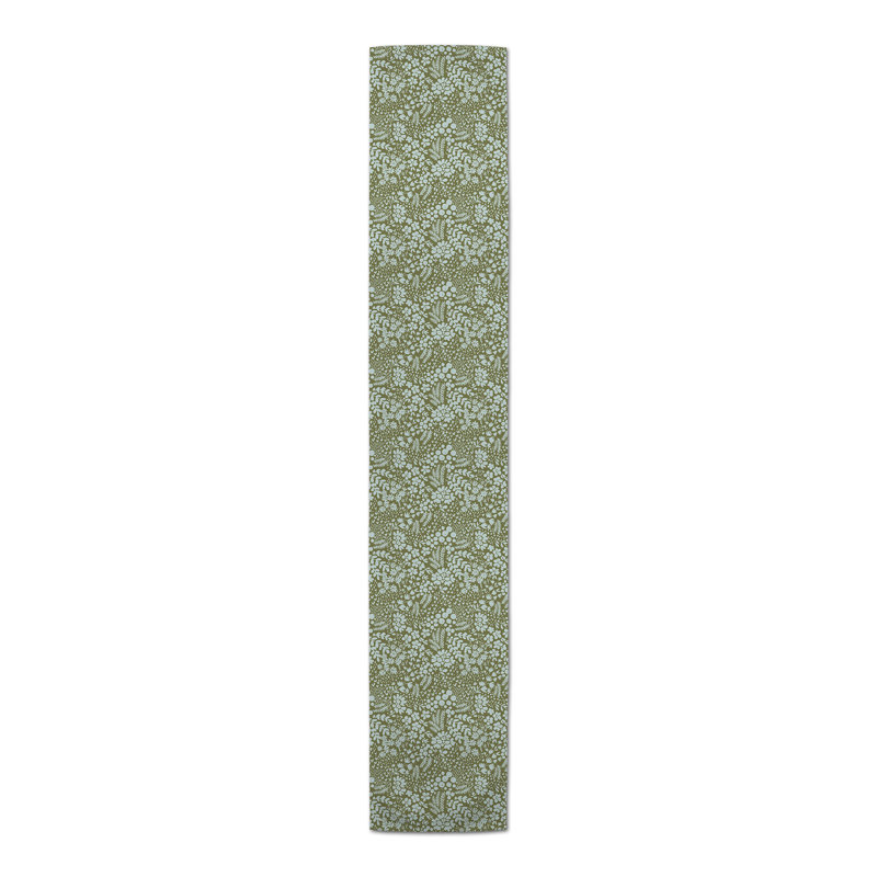 Chemin de table Altynbek, 90 po x 16 po, Vert