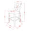 Tabouret de bar en bois massif touffeté Asons, ensemble de 2-677337146