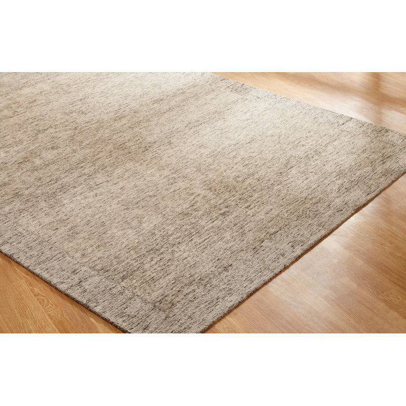 Hand-Tufted Wool Brown Area Rug, Rectangle 8'6" x 11'6"