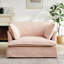 Fauteuil d'appoint surdimensionné de 47,2 po avec accoudoirs en chenille de charge double pour salon et appartement
