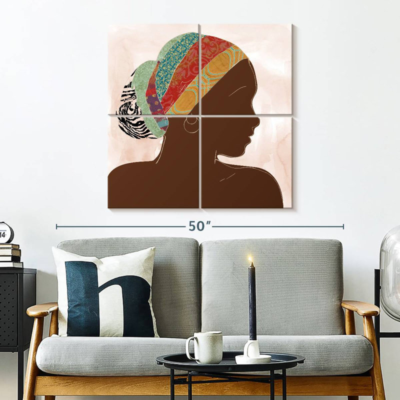 Portrait africain Leisha I, H 32 po x l 32 po