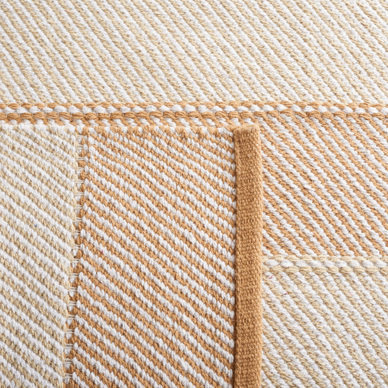 Tapis rayé kilim 803 beige / doré, Tapis de couloir 2 pi 3 po x 8 pi