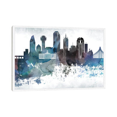 Dallas Bluish Skylines - Print on Canvas