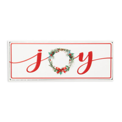 Plaque en métal Clara Holiday - Joy