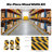 6-Piece Safety Marking Tape Set, Black and Yellow Caution Tape for Floors