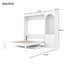 Grand lit escamotable avec tablette Stoarge, tringle à lumière DEL et 3 tiroirs-132968192