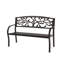 Banc de jardin en métal Tree of Life - noir