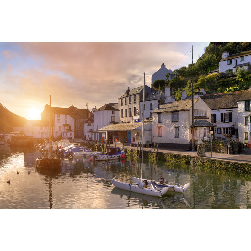 " Cornish Fishing Village " by Andyroland, 12" W x 8" H