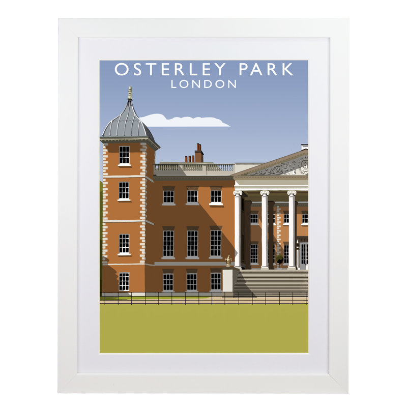 Osterlay Park by Richard O'Neil - Print, White Wood Frame, 54 cm H x 44 cm W x 2.2 cm D