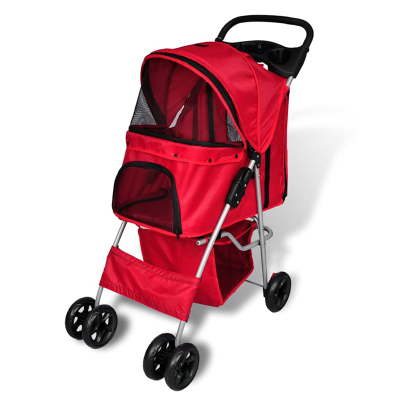 Poussette standard pliante avec support amovible Frothi, Rouge