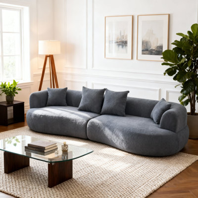 Canapé modulaire incurvé moderne de 122 pouces