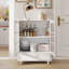 Minimalist Buffet Cabinet With Double Glass Doors And Drawer, Modern Wooden Storage Sideboard Cupboard For Living Room, Dining Room Hallway Entryway-67980384
