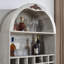 Armoire bar 71 po autoportante arquée avec support à vin amovible et tablettes réglables-1361001661