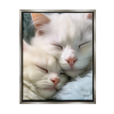 "Cuddling White Cats" par RB sur toile