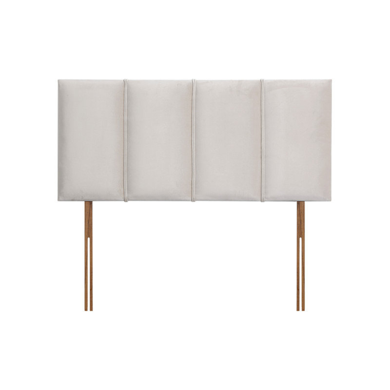 Ealing Upholstered Headboard, Single (3'), Plush Cream, Velvet