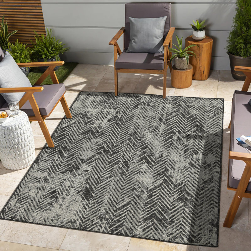 Anthracite Area Rug, 5.25' X 7.25', Sunshine, Polypropylene, Stain , For A Modern Living 5.25 Ft. 7.25 Ft., Sunshine Collection, Stain, All Occasions