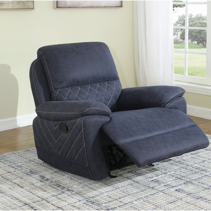 Fauteuil inclinable manuel oscillant standard de 44 po de largeur Brent, Bleu